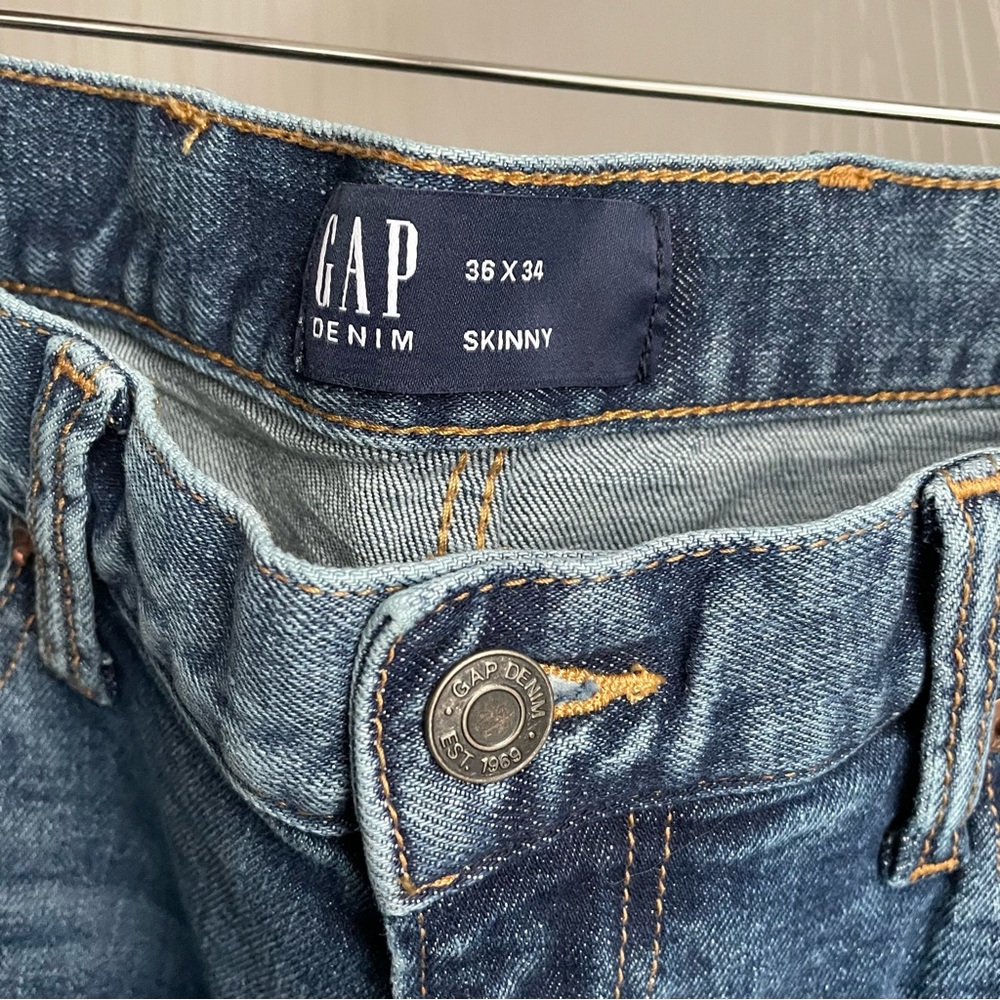 Gap Skinny Jeans Men’s 36 X 34 GapFlex Mid Rise Stretch - Picture 9 of 12